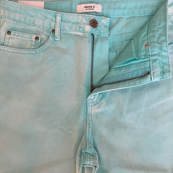 Forever 21 Denim - Forever 21 Mint Long Denim Jeans “Mom Fit” Style